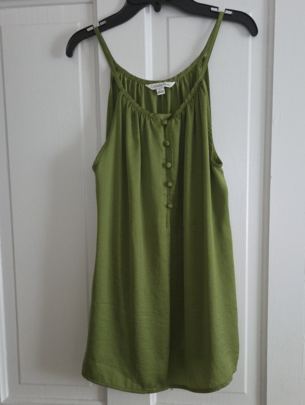 Ophelia Roe Olive Green Button-Front Camisole